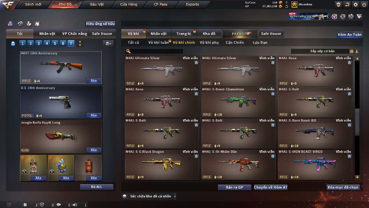 shop acc cf uy tin gia re